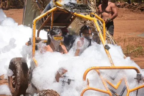 friends having fun on buggy safari Marmaris tour